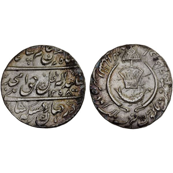 AWADH: Amjad Ali Shah, 1842-1847, AR rupee (11.10g), Lakhnau, AH1258 year one (ahad), bold XF