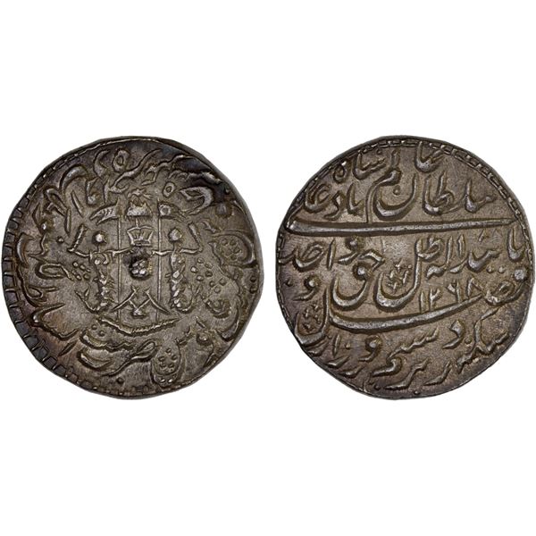 AWADH: Wajid Ali Shah, 1847-1856, AR rupee (11.12g), Lucknow, AH1268 year 5, Unc