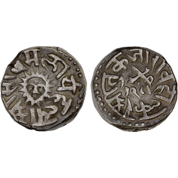 INDORE: Tukoji Rao, 1844-1886, AR mudra rupee (11.19g), AH1289, XF