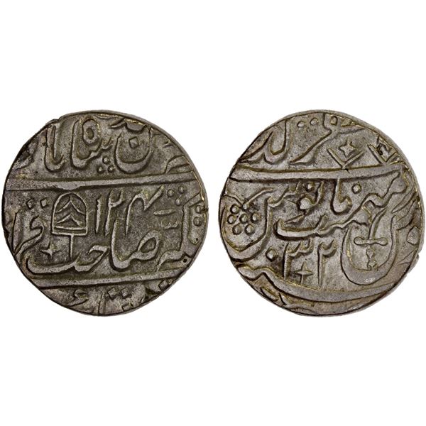 JAIPUR (FEUDATORY): Khetri, AR rupee (11.21g), Muzaffargarh, AH1204 year 32, grand XF