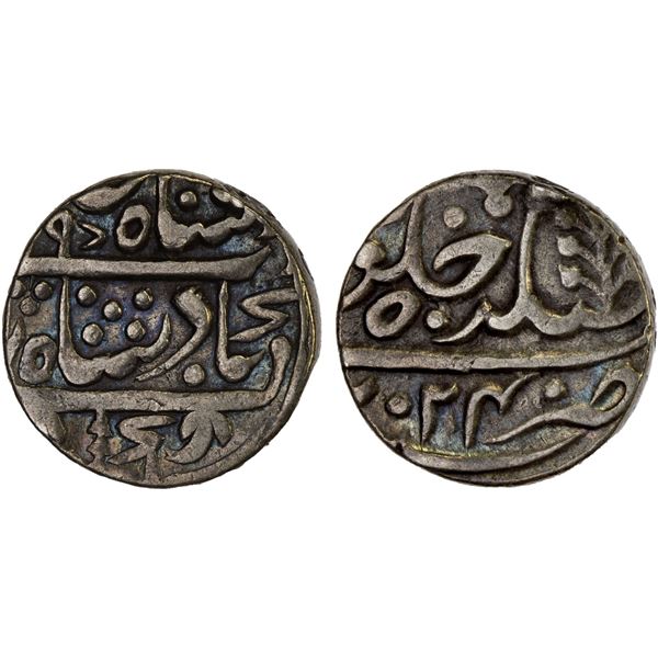 KISHANGARH: Birad Singh, 1781-1788, AR rupee (10.84g), Kishangarh, AH(11)98 year 24, bold VF