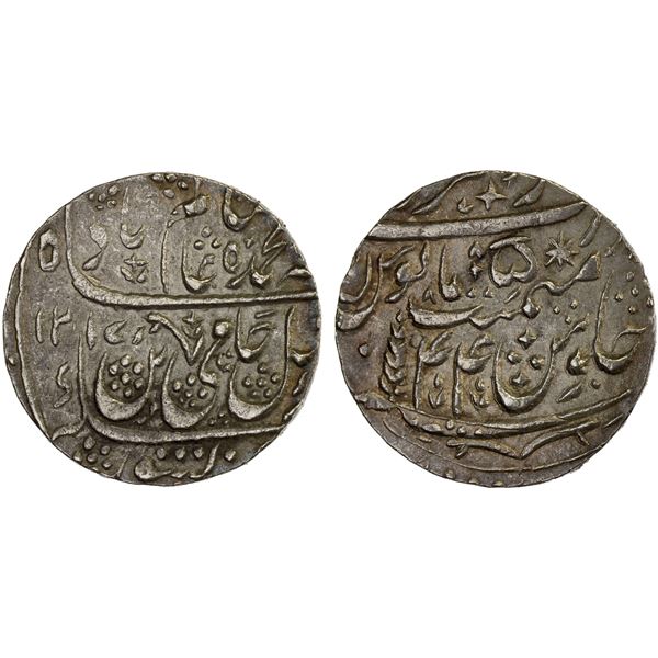 MARATHA CONFEDERACY: Saharanpur, AR rupee (11.1g), AH1217 year 44, AU