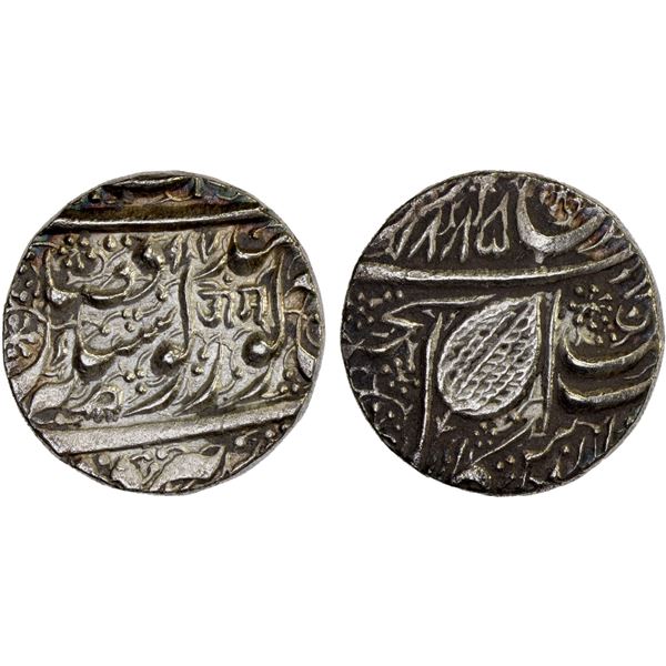 SIKH EMPIRE: AR nanakshahi rupee (11.12g), Amritsar, VS[18]97, AU