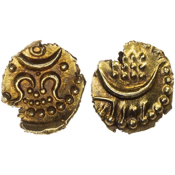 TRAVANCORE: Bala Rama Varma I, 1798-1810, AV anantaraya (fanam) (0.36g), choice Unc