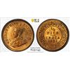 Image 1 : BRITISH INDIA: George V, 1910-1936, AE 1/2 pice, 1921(c), PCGS MS65 RD