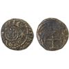 Image 1 : PORTUGUESE INDIA: DIU: Filipe III, 1621-1640, AE bazaruco (7.16g), 1628, F-VF