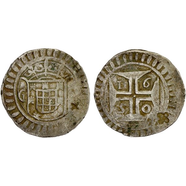 PORTUGUESE INDIA: GOA: João IV, 1640-1656, AR xerafim (10.58g), 1650, strong VF