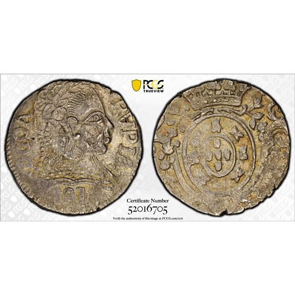 PORTUGUESE INDIA: GOA: João, Prince Regent, 1799-1816, AR rupee (11.13g), 1811, PCGS AU53