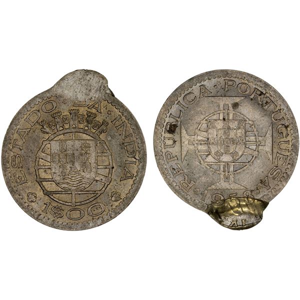 PORTUGUESE INDIA: 1 escudo, 1958, Unc