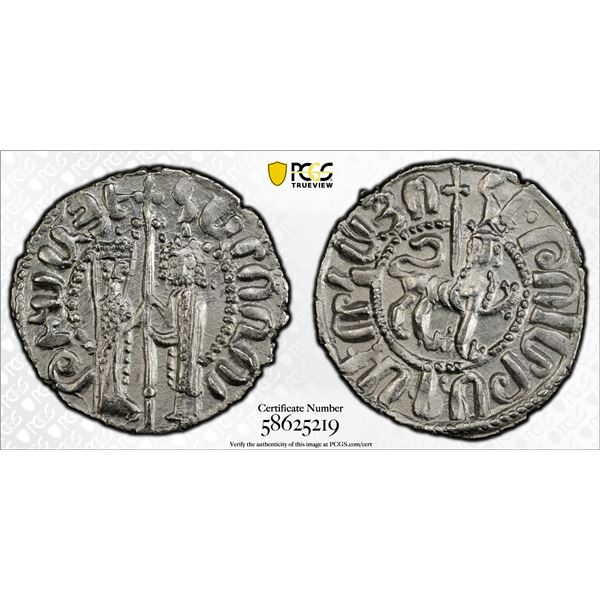 ARMENIA: Hetoum I, 1226-1270, AR tram, PCGS MS63