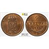 Image 1 : AUSTRIA: Franz Joseph I, 1848-1916, AE 2 kreuzer, 1848-A, PCGS MS64 RB