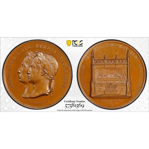 AUSTRIA: AE medal, 1847, Specimen 65