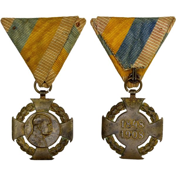 AUSTRIA: Franz Joseph I, 1848-1916, AE medal, XF