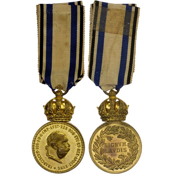 AUSTRIA: gilt AE medal, Unc
