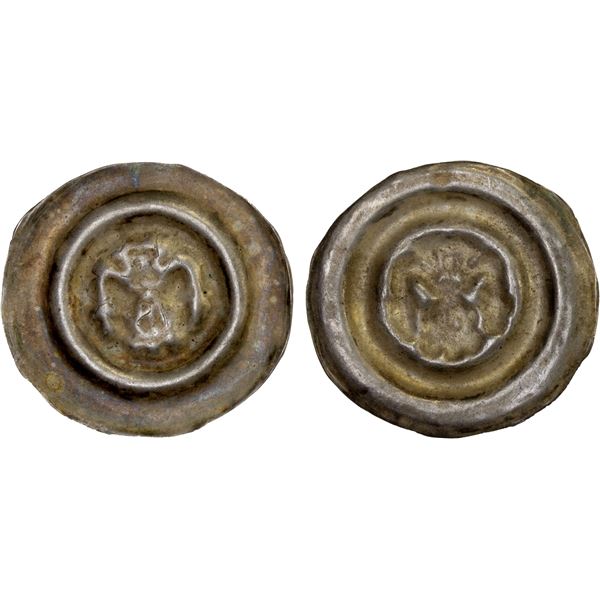 BOHEMIA: Wenceslaus II, 1278-1305, AR bracteate (0.85g), Prague, VF