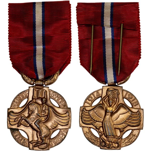 CZECHOSLOVAKIA: Republic, AE medal, XF