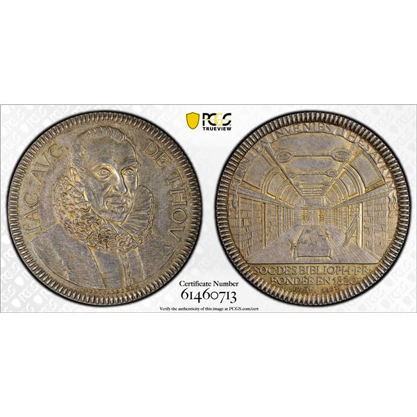 FRANCE: AR jeton, "1861" (1880), PCGS MS62