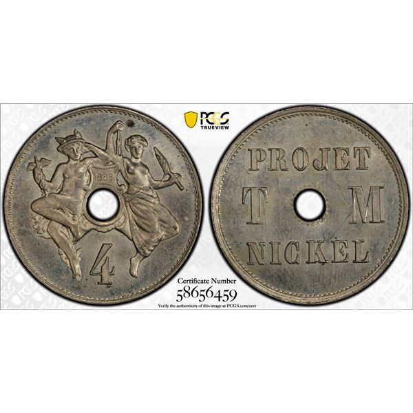 FRANCE: Third Republic, 4 centimes (3.41g), ND (1889), PCGS Specimen 64