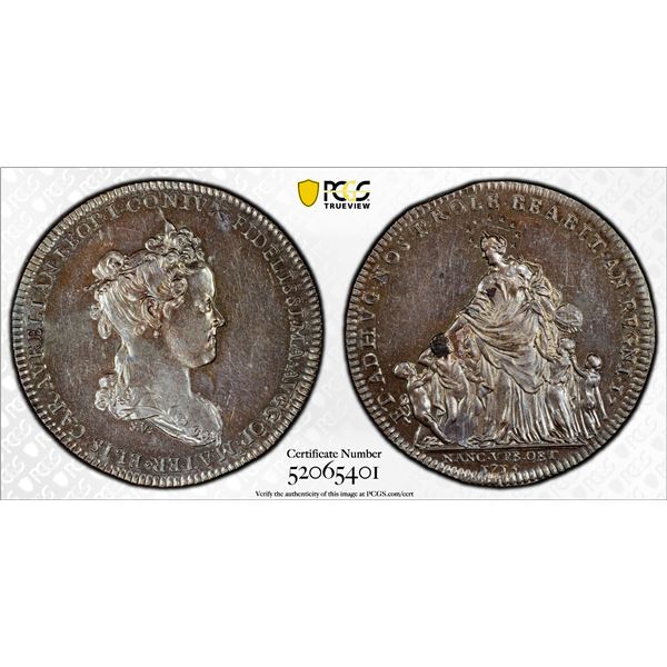 FRANCE: Lorraine, AE medal, 1715, PCGS MS62 BN