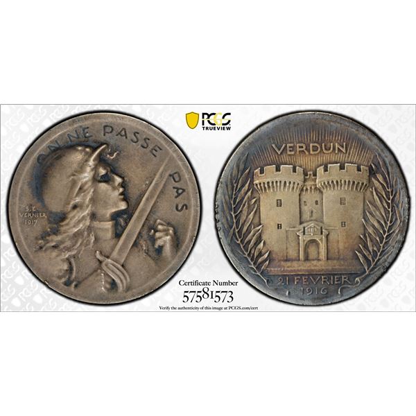 FRANCE: AE medal, 1917, PCGS MS63