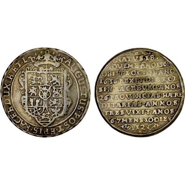BRUNSWICK-LÜNEBURG-CELLE: August I, 1633-1636, AR 1/2 thaler, Clausthal, 1636, Fine