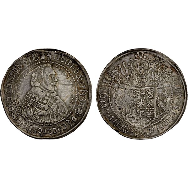 BRUNSWICK-LÜNEBURG-CELLE: Friedrich V, 1636-1648, AR thaler (28.74g), 1639, VF