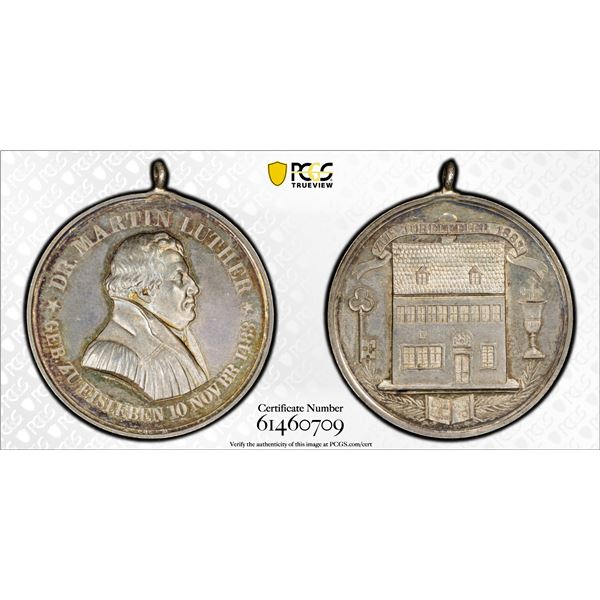 EISLEBEN: AR medal, 1883, PCGS MS64
