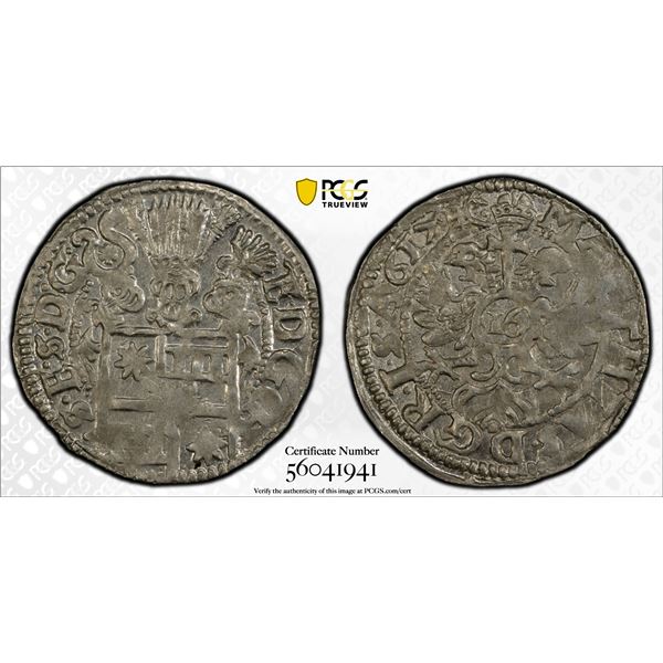 SCHLESWIG-HOLSTEIN-SCHAUENBURG: Ernst, 1601-1622, AR 1/16 thaler, 1617, PCGS MS63