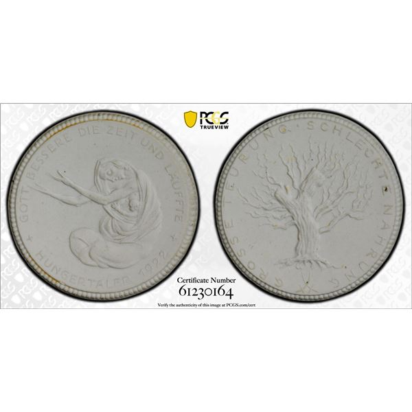 GERMANY: Weimar Republic, porcelain medal, 1922, PCGS MS65