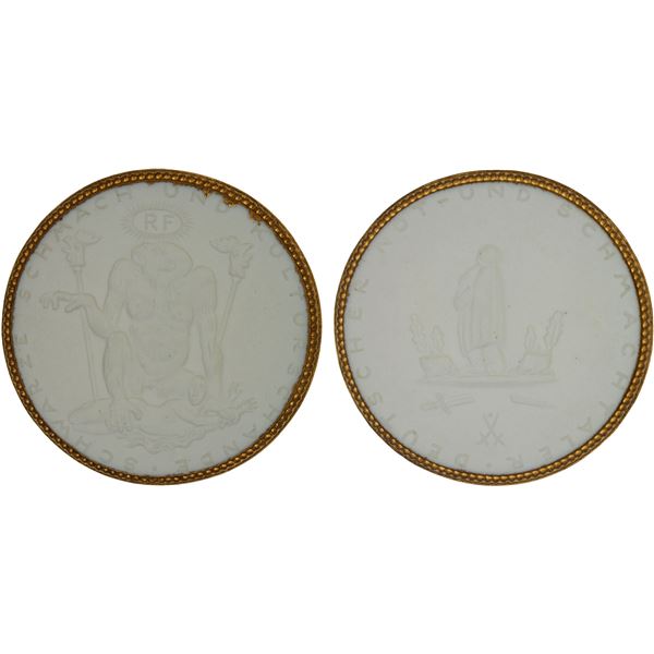 GERMANY: Weimar Republic, porcelain medal, ND (1922), Unc