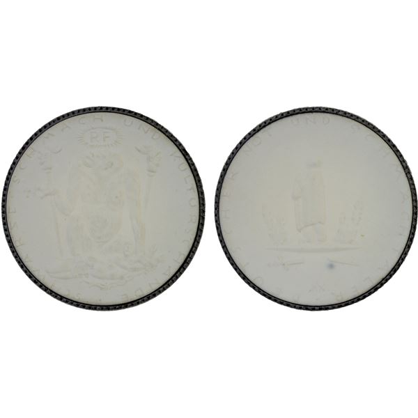 GERMANY: Weimar Republic, porcelain medal, ND (1922), Unc