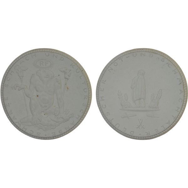 GERMANY: Weimar Republic, porcelain medal, ND (1922), Unc
