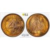 Image 1 : GERMANY: Weimar Republic, AE 4 reichspfennig, 1932-E, PCGS MS64 RD
