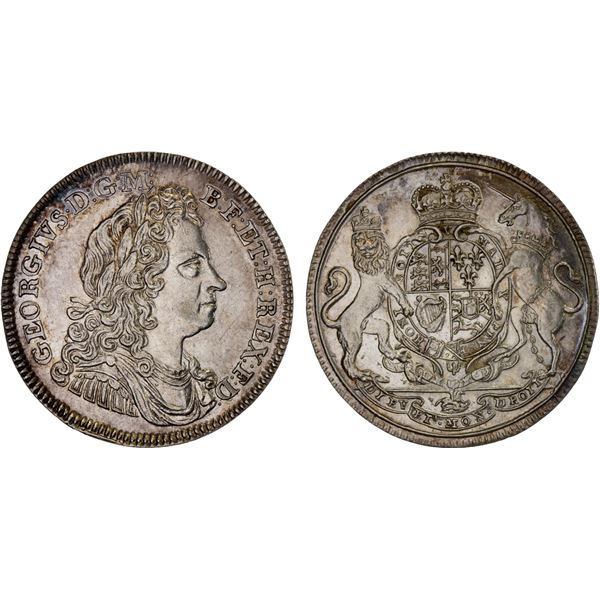 GREAT BRITAIN: George I, 1714-1727, AR medalet (3.39g), ND (ca. 1714), AU