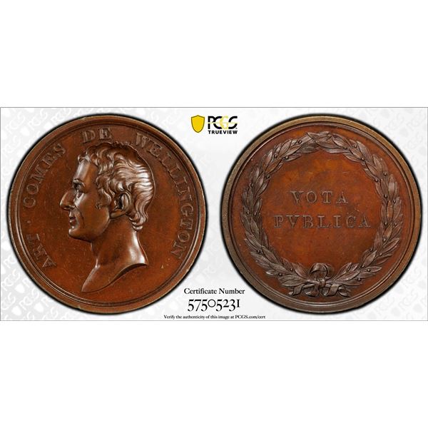 GREAT BRITAIN: AE medal, ND (1812), PCGS Specimen 64