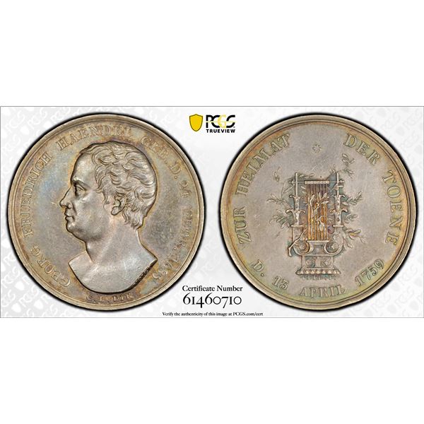 GREAT BRITAIN: AR medalet, ND (1859), PCGS MS62