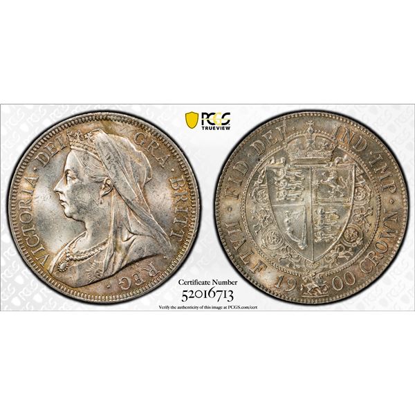 GREAT BRITAIN: Victoria, 1837-1901, AR halfcrown, 1900, PCGS MS63