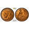 Image 1 : GREAT BRITAIN: George V, 1910-1936, AE penny, 1927, PCGS MS65 RD