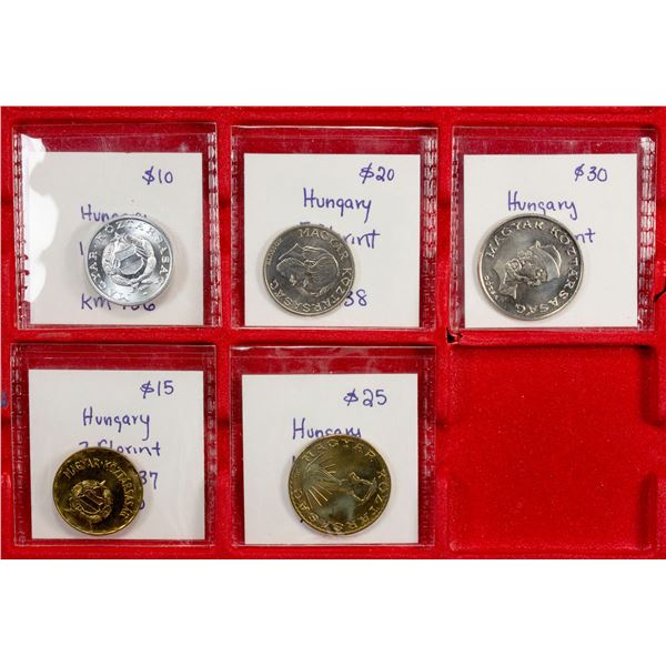 HUNGARY: Republic, 5-coin mint set, 1990, Unc