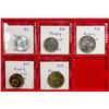 Image 1 : HUNGARY: Republic, 5-coin mint set, 1990, Unc