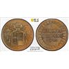 Image 1 : PAPAL STATES: Gregory XVI, 1831-1846, AE baiocco, 1831-R year I, PCGS MS63 BN