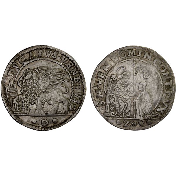 VENICE: Domenico Contarini, 1659-1675, AR ducato nuovo o cucatello (22.53g), ND (1669-71), Choice VF