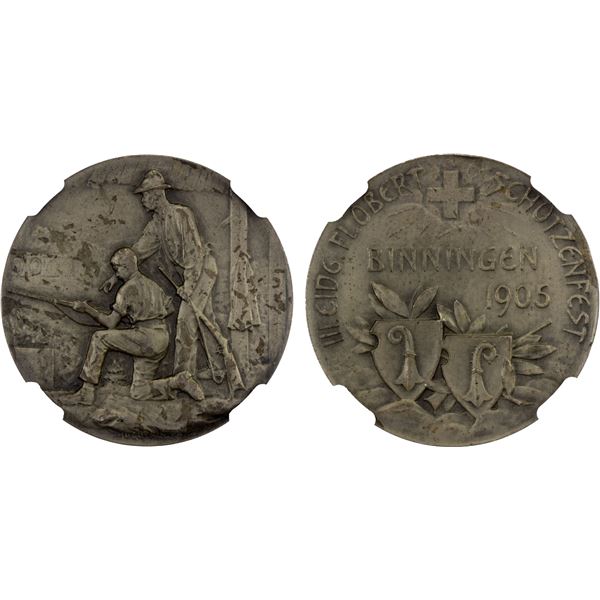 SWITZERLAND: AR medal, 1905, NGC MS63