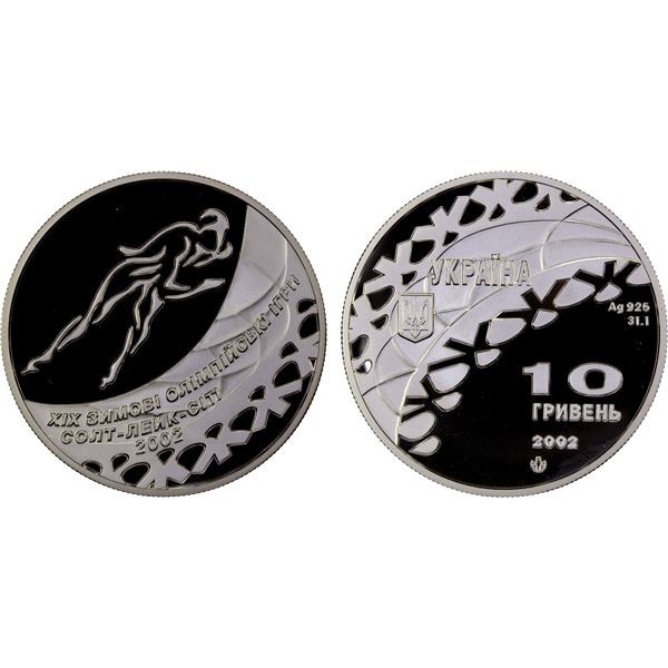 UKRAINE: Republic, AR 10 hryven, 2002, Proof