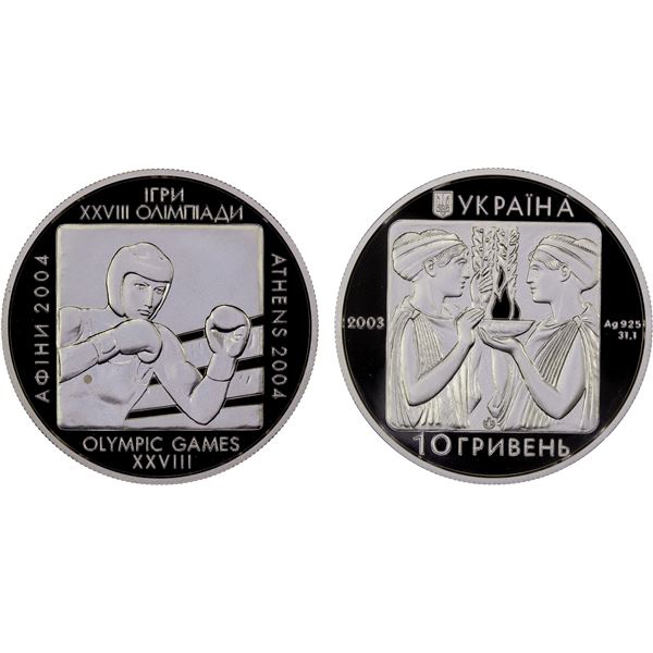 UKRAINE: Republic, AR 10 hryven, 2003, Proof