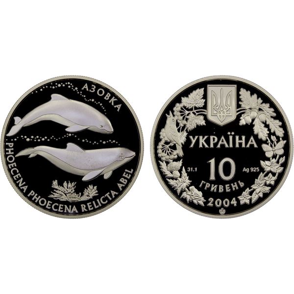 UKRAINE: Republic, AR 10 hryven, 2004, Proof
