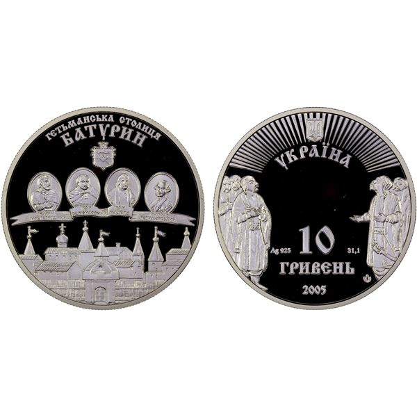 UKRAINE: Republic, AR 10 hryven, 2005, Proof