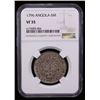 Image 2 : ANGOLA: Maria I, 1786-1799, AR 6 macutas, 1796, NGC VF35