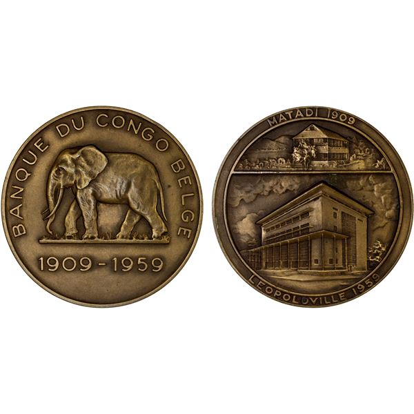BELGIAN CONGO: AE medal (148.37g), 1959