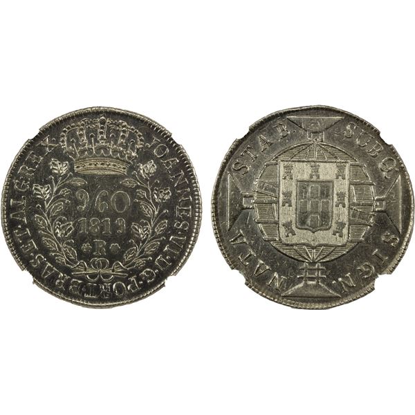 BRAZIL: João VI, 1818-1822, AR 960 reis, Rio de Janeiro, 1819-R, NGC AU details